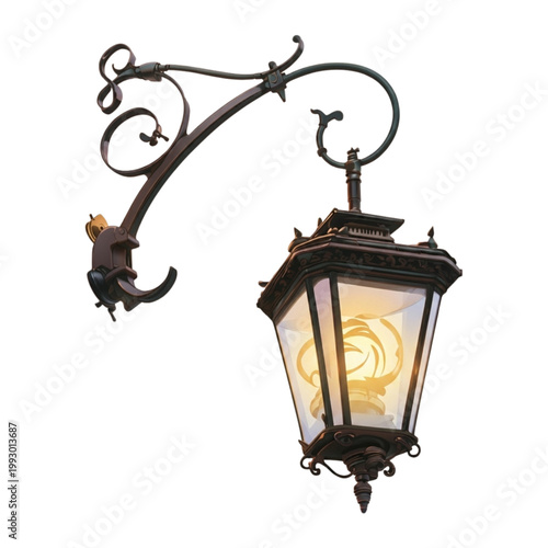 Classic Victorian Style Chandelier with Wrought Iron Ornaments