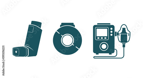 Asthma inhaler nebulizer and breathing device medical