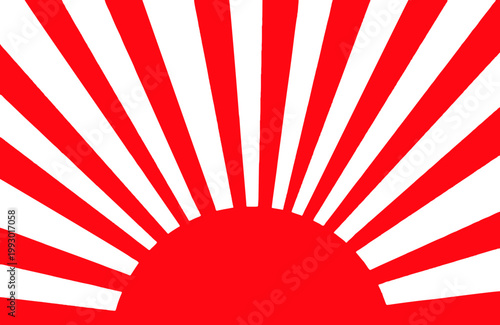 日の出や旭日のイラスト