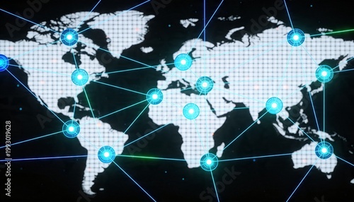 Abstract Global Grid Network with Bright Connections and Nodes