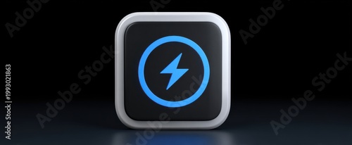 Free Download Quarter battery icon with a lightning bolt showcasing smart energy use and green charging. - GFXLoad