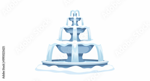 A multi-tiered fountain with water cascading into basins