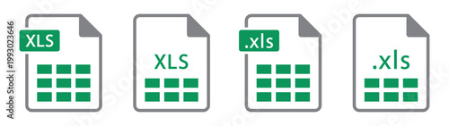  Excel file format Icon. Xls icon, Vector Illustration