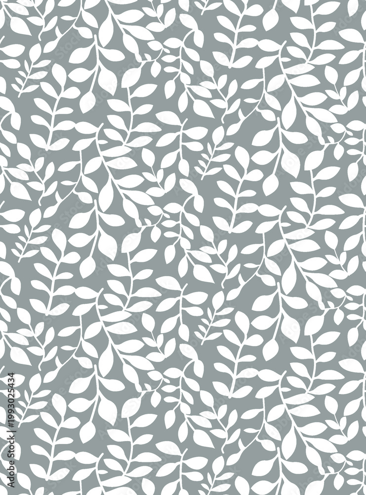 Fototapeta premium elegant seamless olive leaf pattern on light gray background