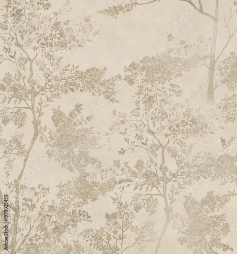 Collection of vintage muted earthy nature and botanical seamless patterns