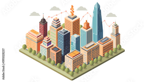 A charming, illustrated corner building evokes feelings of peace and quiet. Perfect for city planning concepts, blog posts about neighborhoods, or bra