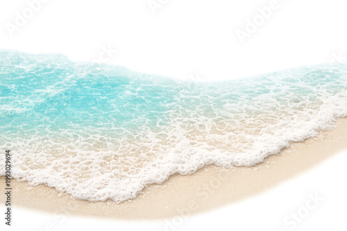 Konstfotografi Sea foam and turquoise shoreline, sea foam texture, turquoise shoreline, ocean w