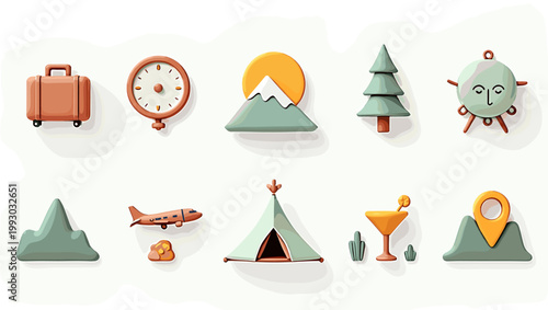 A serene and simple illustration of mountains, ideal for conveying feelings of peace, stability, and aspiration. Suitable for branding, website backgr