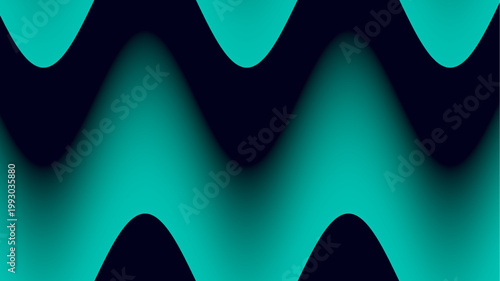 Abstract turquoise vertical wave pattern with gradient tones, modern vector background design symbolizing depth and rhythmic motion