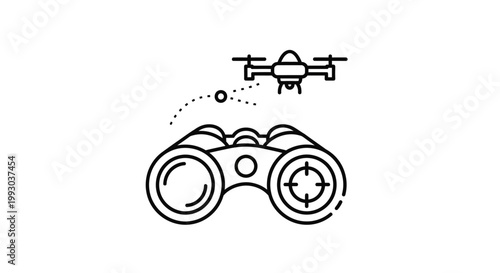 Drone and Binoculars Technology.