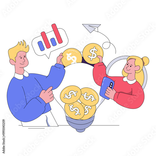 Modern design illustration of crowdfunding 