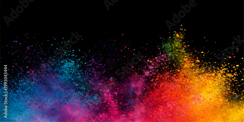 Abstract colorful background with splashes of red fire and orange smoke creates a dark space texture featuring a glowing energy explosion and yellow star light pattern