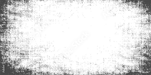Abstract black white grunge texture background with distressed edges and rough vintage surface design