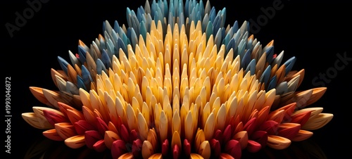 lotus shaped matchstick carving,generative AI