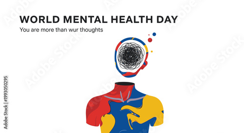 Mental Health Awareness, World Mental Health Day, Psychiatry, Psychology, Mindfulness vector