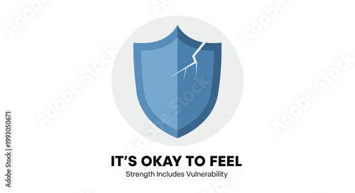 Shield icon, mental health symbol, emotional wellness logo, vulnerability concept