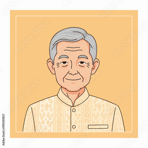 FLAT ILLUSTRATIONS OF GRANDfatHERS FROM AROUND THE WORLD FULL OF LOVE AND AFFECTION