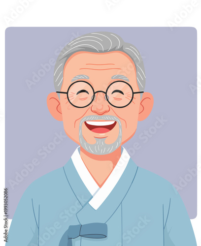FLAT ILLUSTRATIONS OF GRANDfatHERS FROM AROUND THE WORLD FULL OF LOVE AND AFFECTION