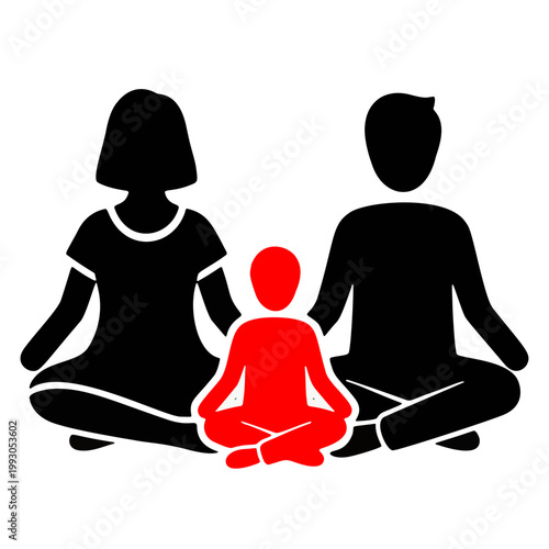 LOGO OF A HARMONIOUS COUPLE WHO LOVES EACH OTHER AND THEIR LITTLE FAMILY