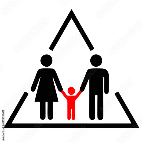 LOGO OF A HARMONIOUS COUPLE WHO LOVES EACH OTHER AND THEIR LITTLE FAMILY