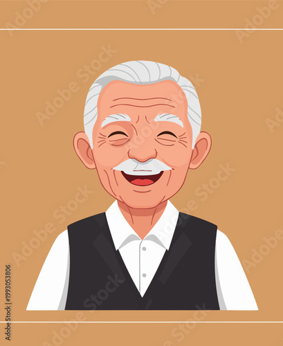 FLAT ILLUSTRATIONS OF GRANDfatHERS FROM AROUND THE WORLD FULL OF LOVE AND AFFECTION