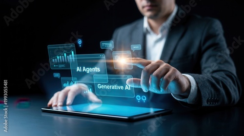 AI agents connecting assistant chat, prompts, ads, and analytics to automate marketing workflows.