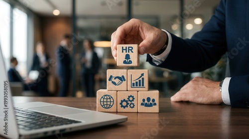 Modern HR strategy built on talent acquisition, data analytics, and automation.