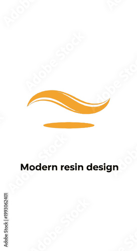 Abstract golden resin design with a modern and artistic aesthetic.