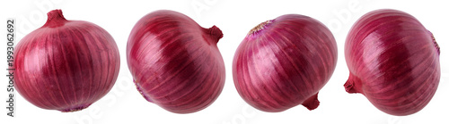 Foto Red onion isolated, transparent PNG, PNG format, Collection, Set
