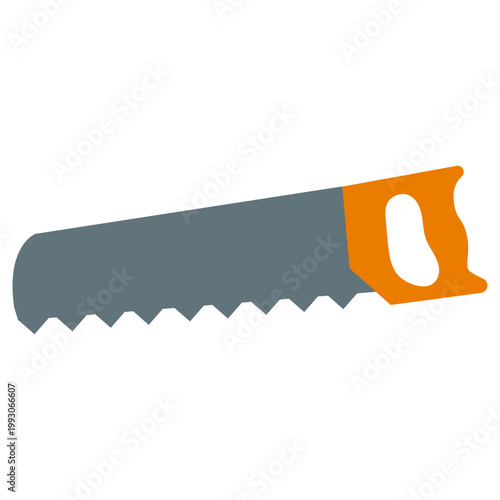 Hand Saw Tool Icon Illustration