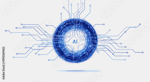 Artificial Intelligence Network Concept - Digital Technology