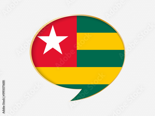 Togo in a Speech Bubble Design on Golden Frame.