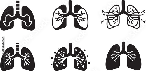 Set of Professional Human Resources Recruitment and Talent Acquisition Silhouette Icons