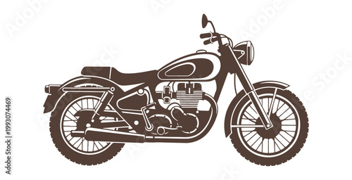 Vintage motorcycle illustration styled as a classic retro icon.