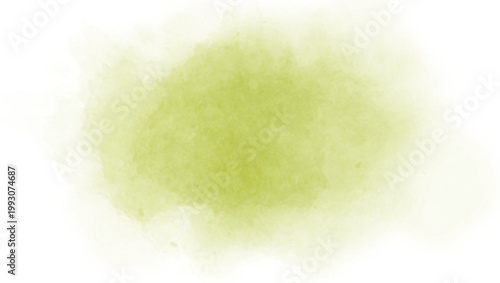 Acid green watercolor background, flat color illustration