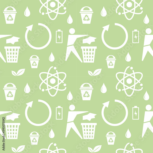 ecological icon seamless pattern 07