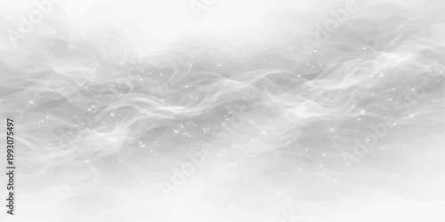 Abstract smoky wisps drift across the frame, creating an ethereal and atmospheric effect, evoking a sense of calm and mystery.