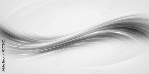 Abstract swirling wave, an elegantly flowing visual of undulating, gray gradients against a clean backdrop.