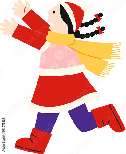 Little girl raises her hands to ask for a hug