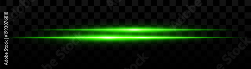 Abstract glowing horizontal light streaks with dual layered beams and soft neon glow, isolated on transparent background, dynamic futuristic energy lines for modern digital design