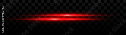 Abstract glowing horizontal light streaks with dual layered beams and soft neon glow, isolated on transparent background, dynamic futuristic energy lines for modern digital design