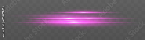 Abstract light streak. Horizontal glow bands with soft blur edges, layered lines forming elongated flare across center, smooth gradient intensity with diffused edges on transparent background