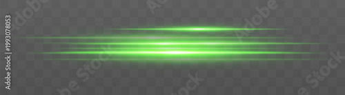 Abstract light streak. Horizontal glow bands with soft blur edges, layered lines forming elongated flare across center, smooth gradient intensity with diffused edges on transparent background