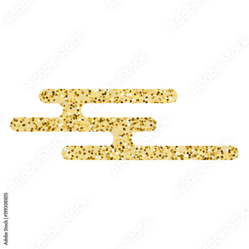 Golden glitter cloud