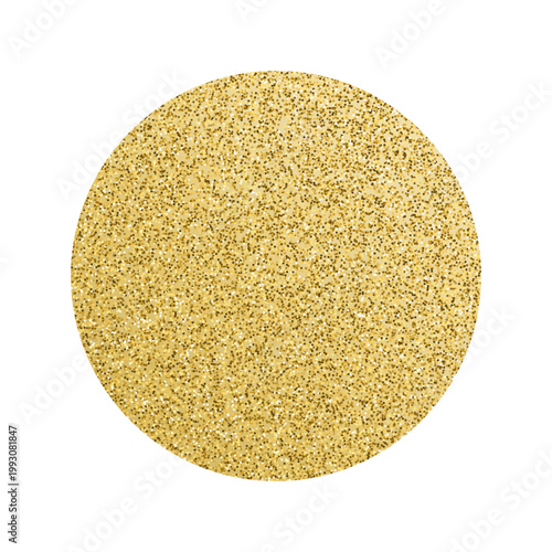 Golden circular glitter