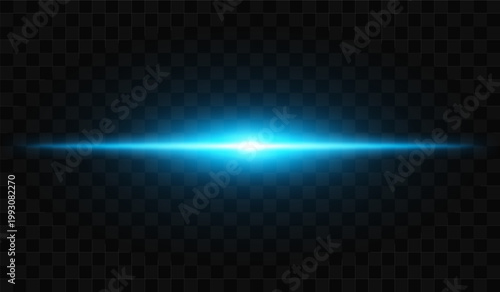 Abstract light flare composition. Multiple horizontal beams with bright focal points, separated streak segments creating layered composition, soft halos with diffused glow on transparent background