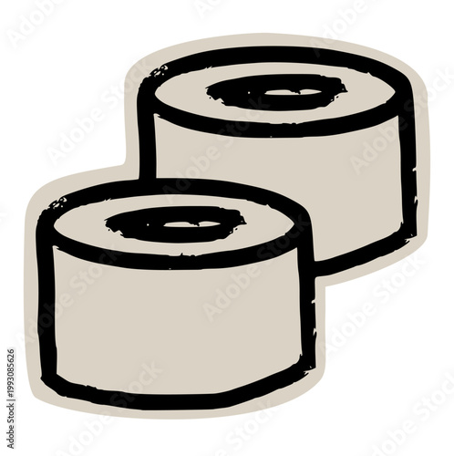 sushi scrapbook collage style, maki roll, japanese food, sashimi nigiri, asian cuisine, seafood dinner, healthy snack, aesthetic junk journal torn paper cutout