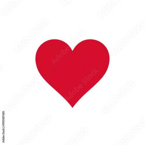 Isolated red heart symbol with subtle texture on transparent background, love and romance icon, valentine graphic element