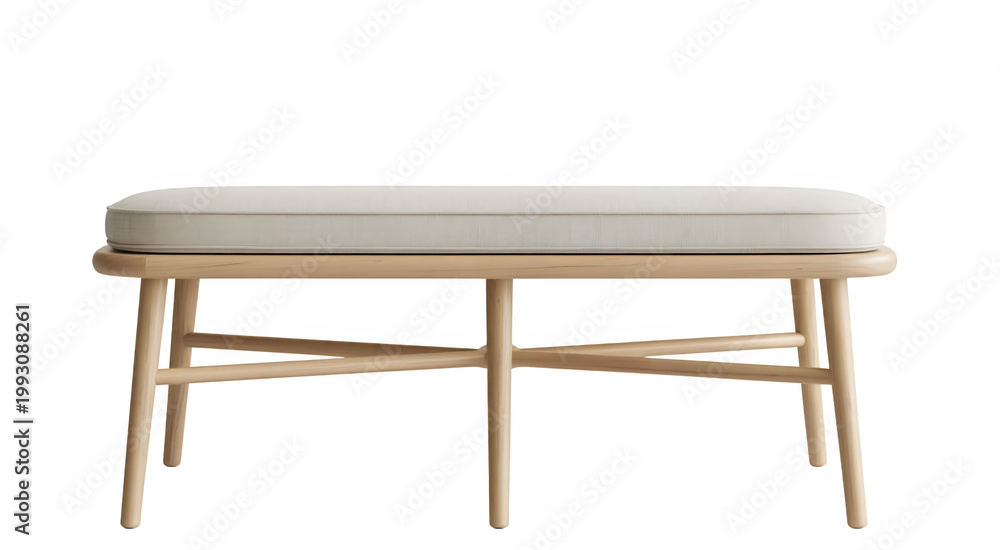 Fototapeta premium wooden bench with transparent background 
