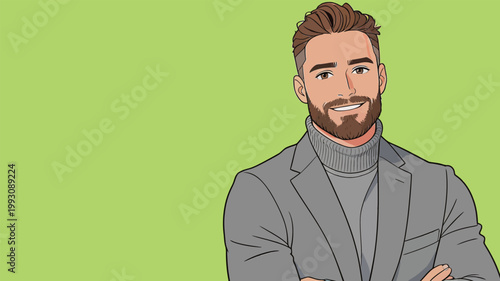 Stylish Young Professional with Beard